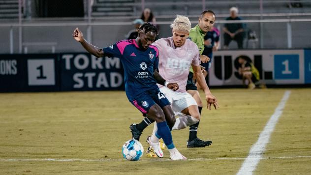 South Georgia Tormenta FC' Kingsford Adjei in action