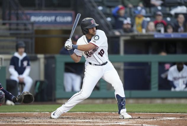 Tacoma Rainiers' Jake Scheiner at bat