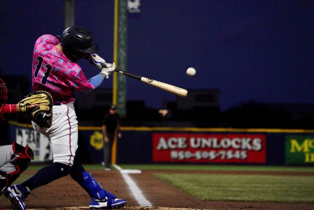 Pensacola Blue Wahoos' Will Banfield at bat