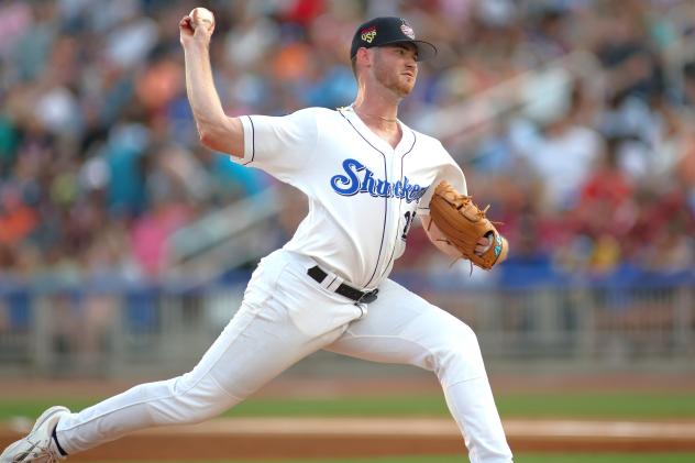 Biloxi Shuckers' TJ Shook in action