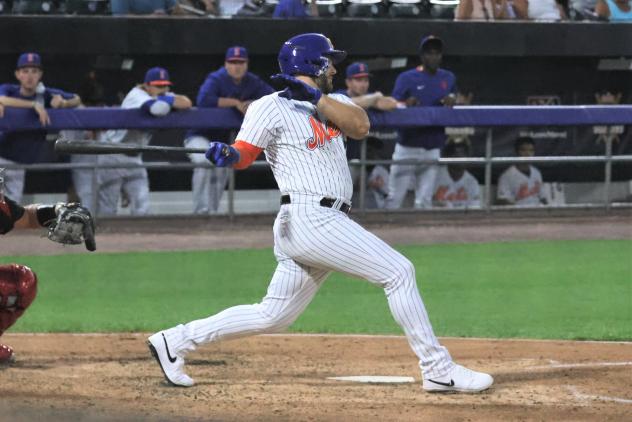 Daniel Palka hit two home runs for the Syracuse Mets on Wednesday afternoon