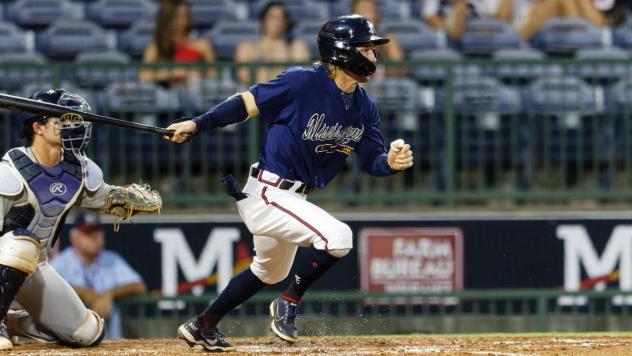 Mississippi Braves' Cody Milligan in action