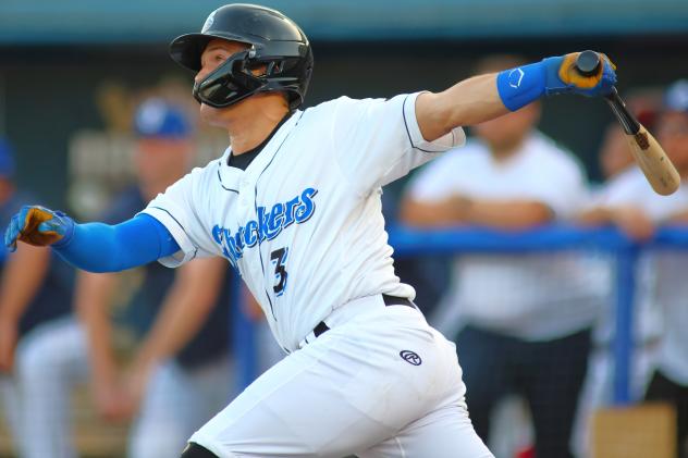 Biloxi Shuckers' Isaac Collins in action