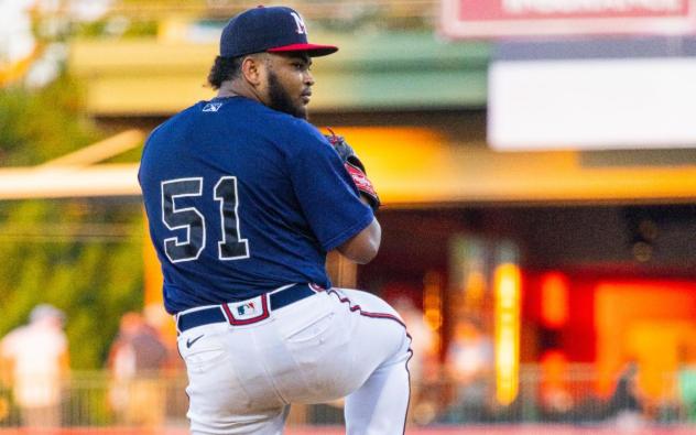 Mississippi Braves' Luis De Avila on the mound