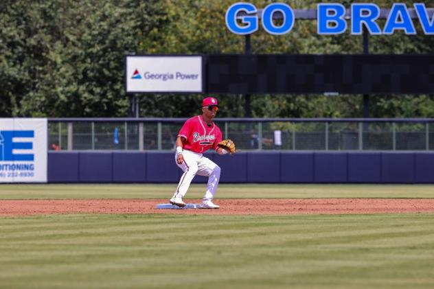 Rome Braves await a throw
