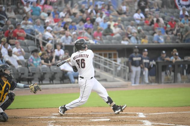 Fayetteville Woodpeckers' Garret Guillemette at bat