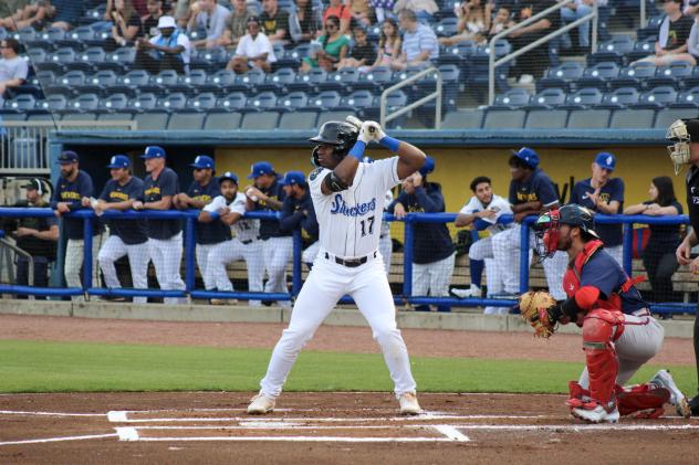 Biloxi Shuckers infielder Zavier Warren