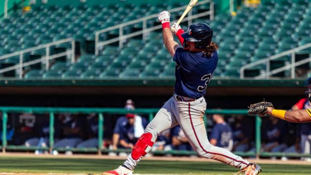 Mississippi Braves' Bryson Horne at bat