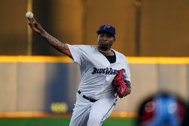 Pensacola Blue Wahoos' Sixto Sánchez in action