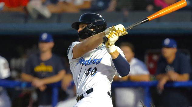Biloxi Shuckers' Brock Wilken at bat