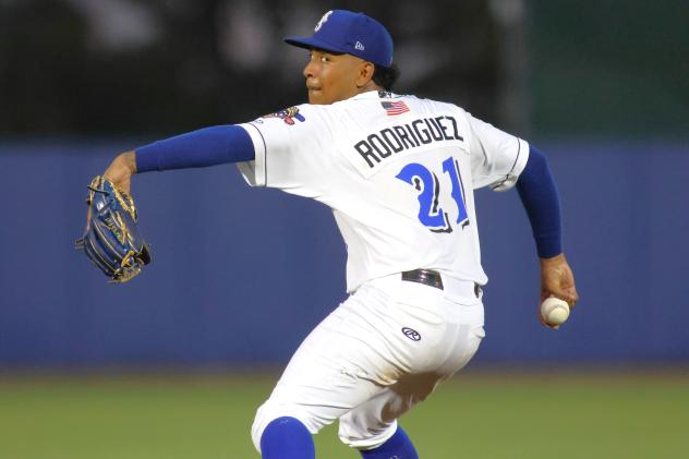 Biloxi Shuckers' Carlos Rodriguez in action