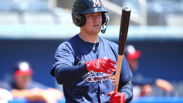 Mississippi Braves' Landon Stephens at bat