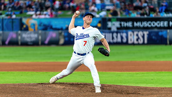 Tulsa Drillers' Ben Casparius on the mound