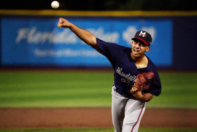 Mississippi Braves' Daniel Martinez in action