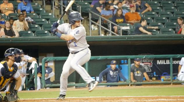 Pensacola Blue Wahoos' Bennett Hostetler at bat