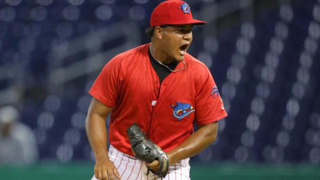 Clearwater Threshers pitcher Estibenzon Jiménez