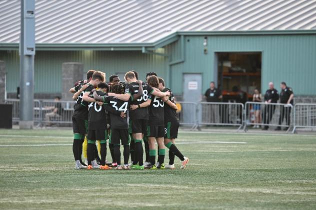 Tacoma Defiance huddle