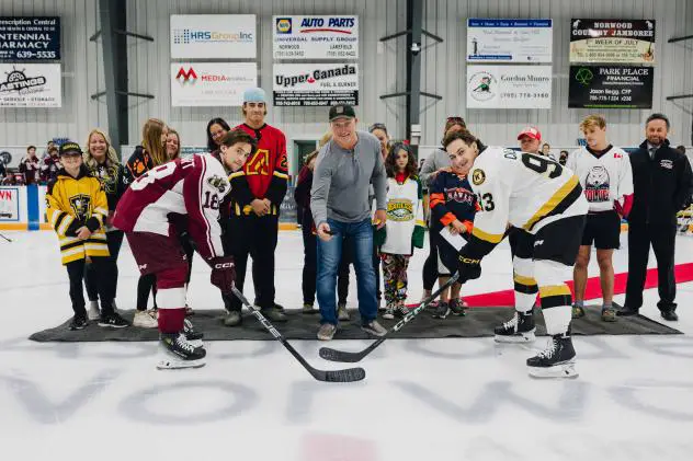 Peterborough Petes' Connor Lockhart and Maddox Callens on game night