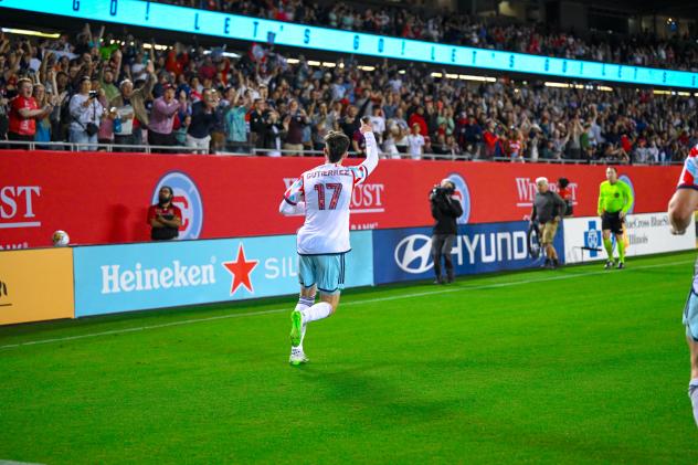 Chicago Fire FC's Brian Gutiérrez on the field