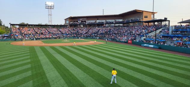 A crowd at Cheney Stadium, home of the Tacoma Rainiers