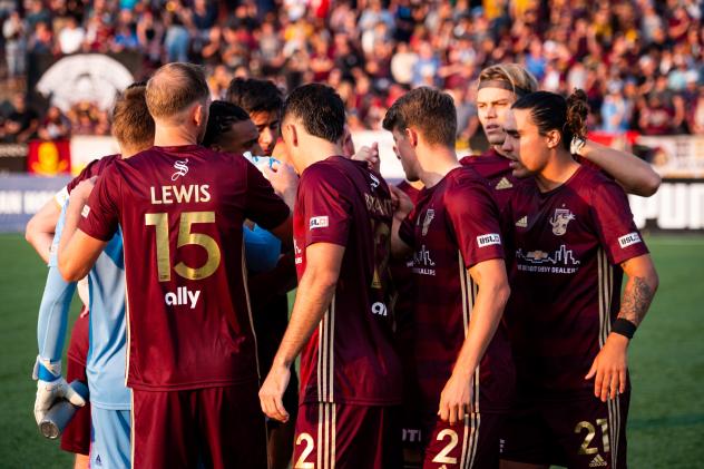 Detroit City FC huddle