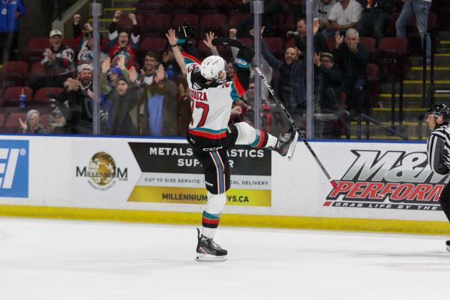 Kelowna Rockets defenceman Jackson DeSouza