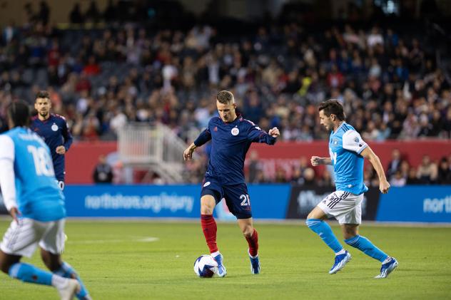 Chicago Fire FC's Fabian Herbers in action
