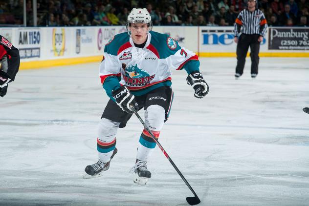 Lucas Johansen with the Kelowna Rockets
