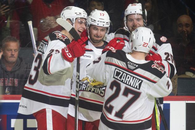 Grand Rapids Griffins celebrate win