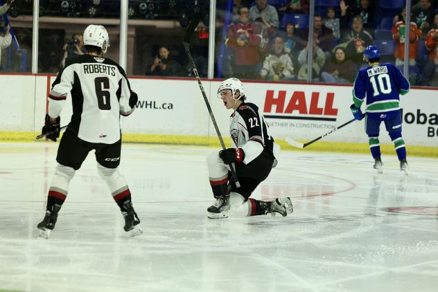 Vancouver Giants' Tyler Thorpe on the ice