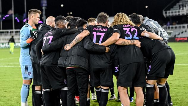 Louisville City FC huddle