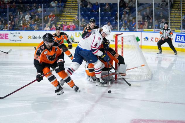 Springfield Thunderbirds' Adam Gaudette in action