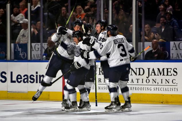 Worcester Railers celebrate win