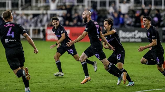 Louisville City FC celebrates win