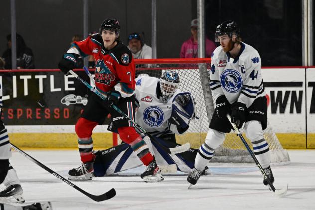 Wenatchee Wild's Daniel Hauser and Graham Sward in action