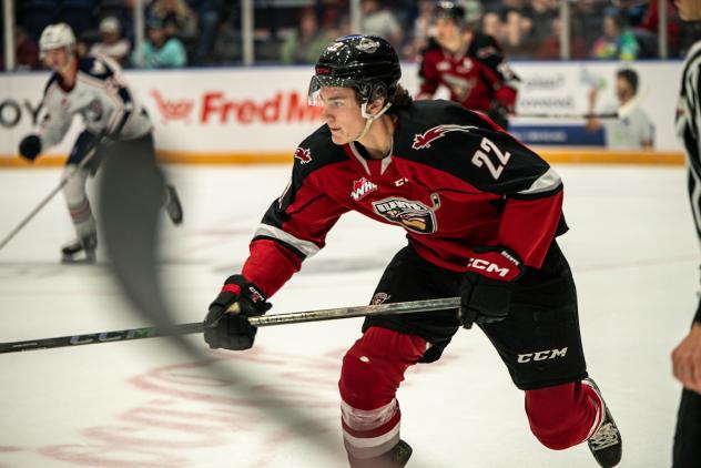 Vancouver Giants' Tyler Thorpe on the ice