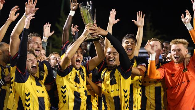 Charleston Battery celebrate win