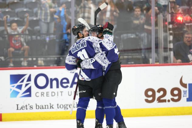 Tucson Roadrunners celebrate win