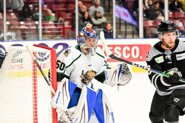Utah Grizzlies goaltender Trent Miner