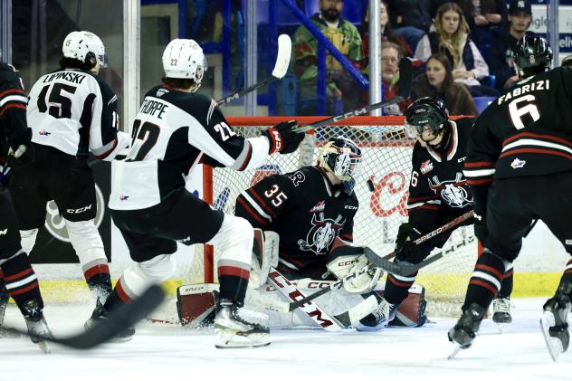 Vancouver Giants battle the Red Deer Rebels