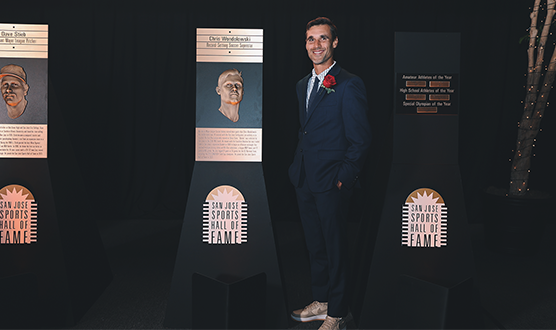 San Jose Earthquakes legend Chris Wondolowski at the San Jose Sports Hall of Fame