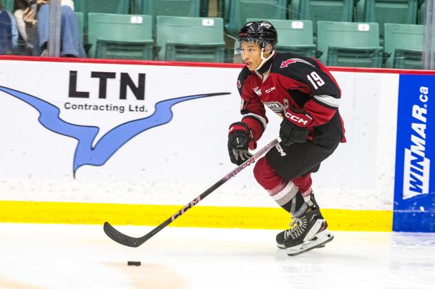 Vancouver Giants' Cameron Schmidt in action