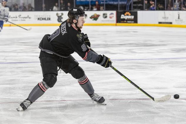 Defenseman Nolan Orzeck with the Iowa Heartlanders
