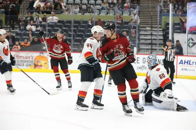 Tucson Roadrunners' Dylan Guenther on game night