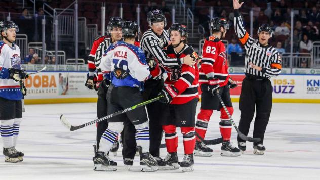 Wichita Thunder and Rapid City Rush on game night