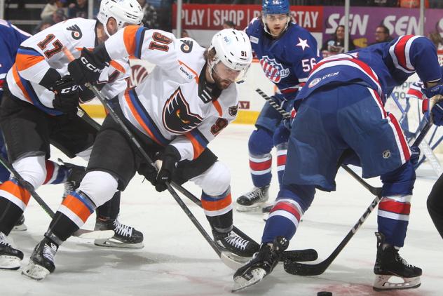 Lehigh Valley Phantoms left wing Elliot Desnoyers