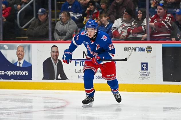 Kitchener Rangers' Matthew Sop in action