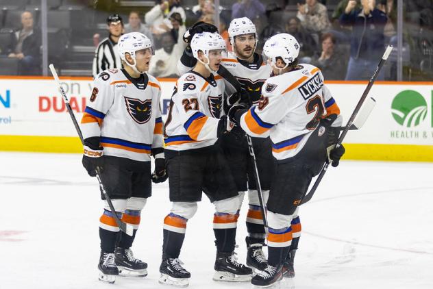 Lehigh Valley Phantoms celebrate win