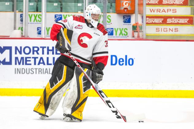 Goaltender Madden Mulawka with the Prince George Cougars