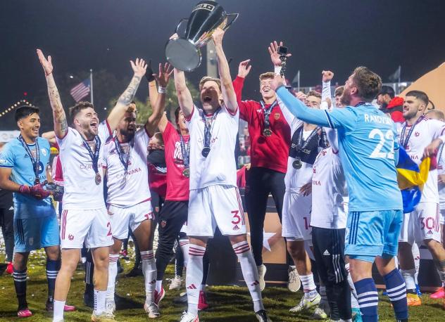 Phoenix Rising FC celebrates the USL Championship title